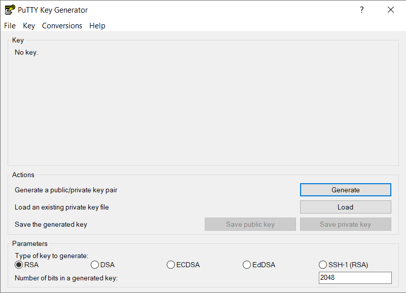 PuTTY Key Generator
